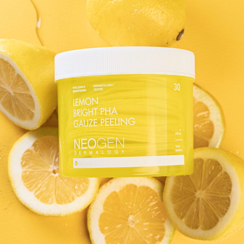 Neogen DERMALOGY LEMON BRIGHT PHA GAUZE PEELING 190ML (30 PADS)