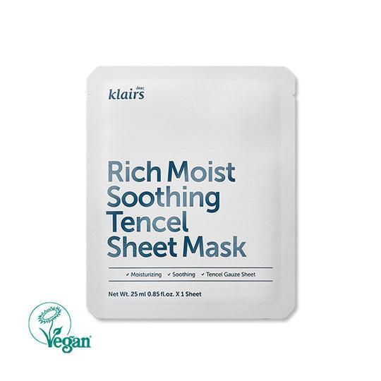Dear, Klairs Rich Moist Soothing Tencel Sheet Mask 25ml x 10ea