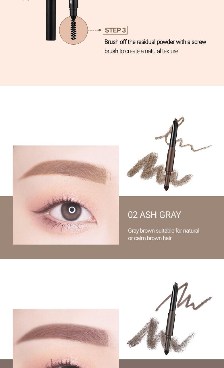 WAKEMAKE Powder Jet Dual Brow 0.75g - #09 Gray Brown