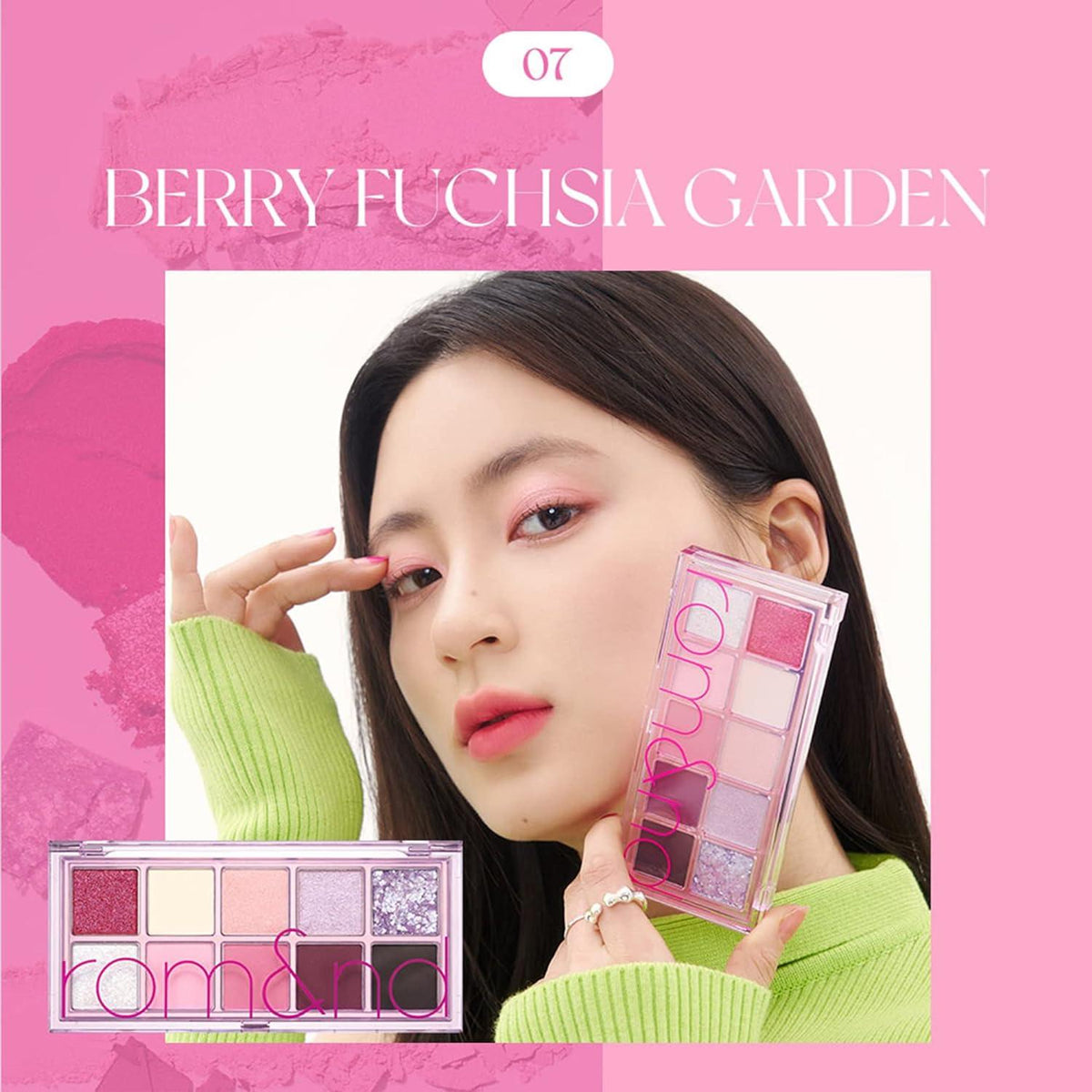 rom&nd Better Than Palette 6g #Energetic bright 07 Berry Fuchsia Garden