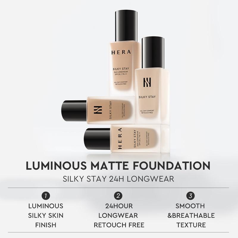 HERA Silky Stay Foundation 24h Longwear PA++ 30g - 21C1 ROSE VANILLA