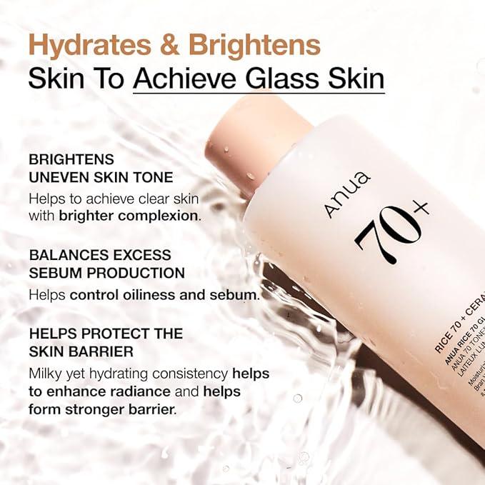 Anua RICE 70 GLOW MILKY TONER 250ml