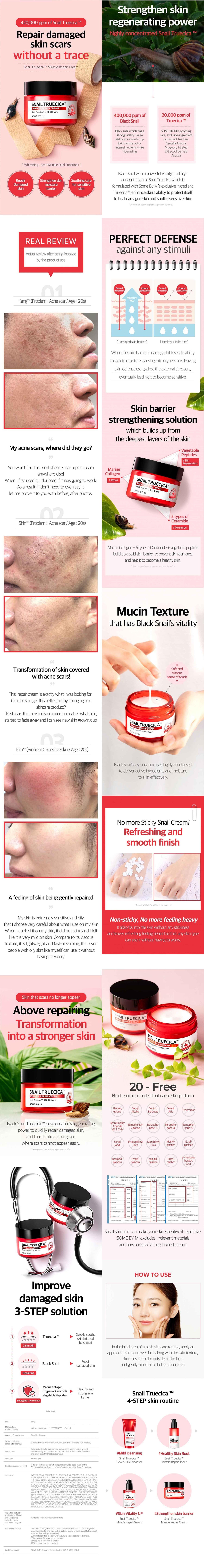 SomeByMi SNAIL TRUECICA MIRACLE REPAIR CREAM MOISTURIZER 60g