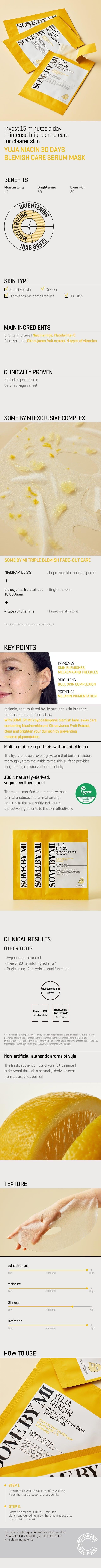 SomeByMi YUJA NIACIN 30 DAYS CARE SERUM MASK X 10EA