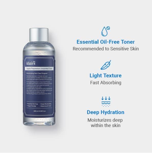 Dear, Klairs Supple Preparation Unscented Toner 180ml