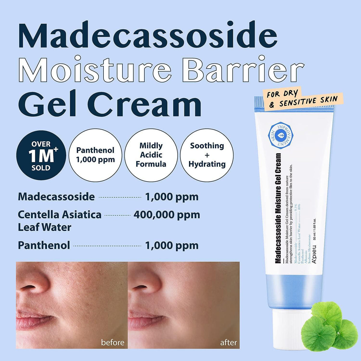 A'PIEU MADECASSOSIDE MOISTURE GEL CREAM 50ML
