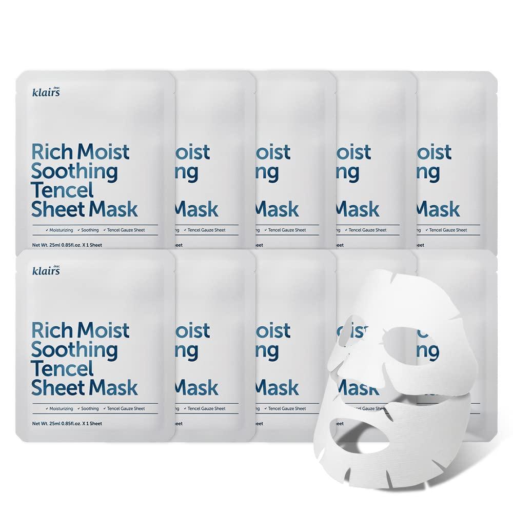 Dear, Klairs Rich Moist Soothing Tencel Sheet Mask 25ml x 10ea
