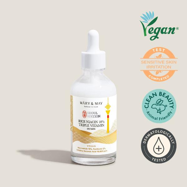 Mary&May Idebenone+Blackberry Complex Serum_80ml+ Mary&May Rice niacin 10% Triple Vitamin Serum 80ml+ Mary&May Retinol 0.1% Bakuchiol Cica Serum 80ml