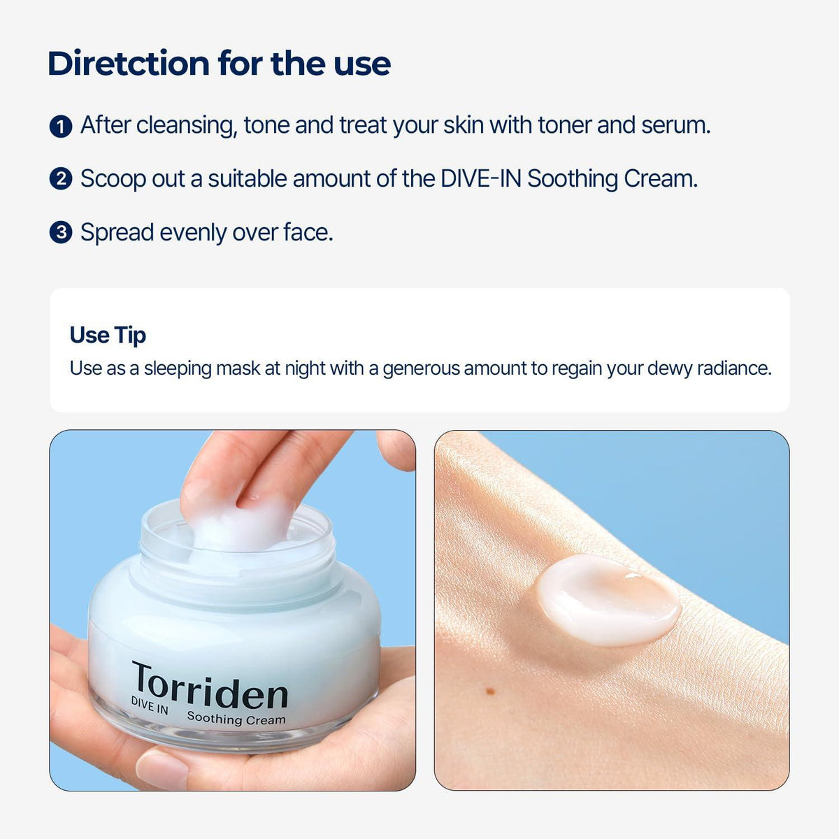 Torriden DIVE-IN Soothing Cream 100mL