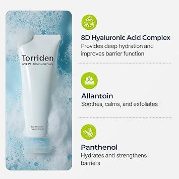 Torriden DIVE-IN Low Molecular Hyaluronic Acid Cleansing Foam