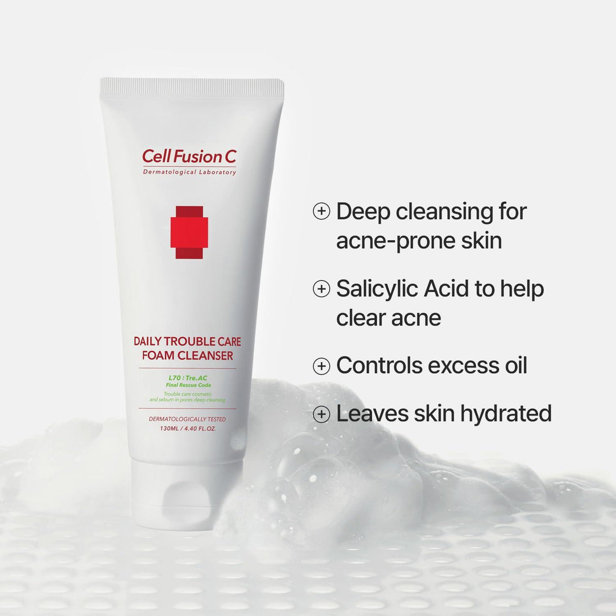 Cell Fusion C TRE.AC Daily Trouble Care Foam Cleanser - 130ml