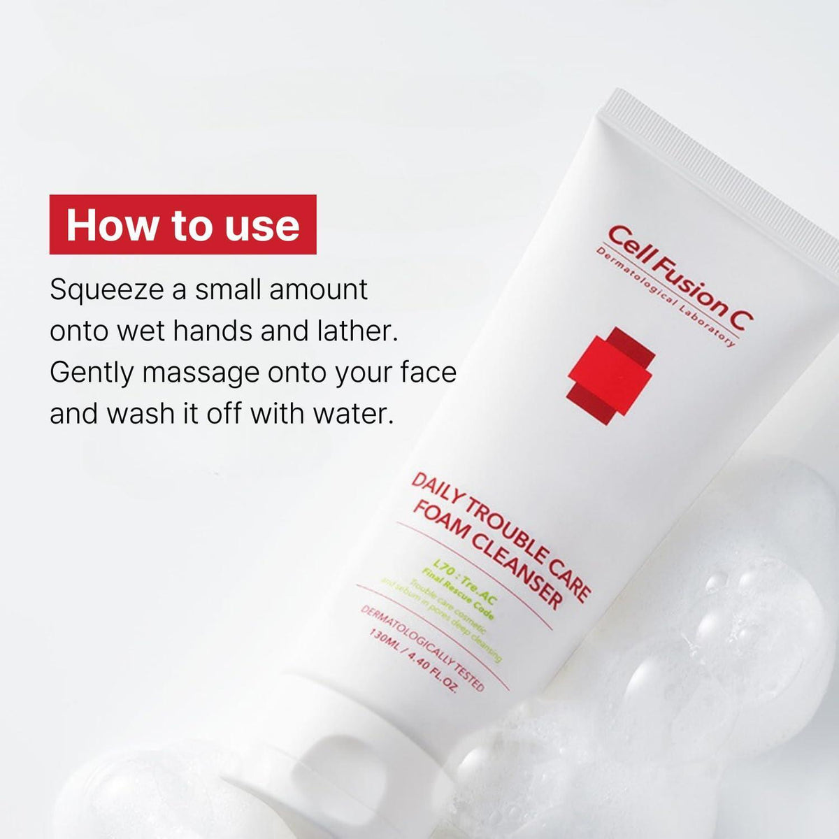 Cell Fusion C TRE.AC Daily Trouble Care Foam Cleanser - 130ml