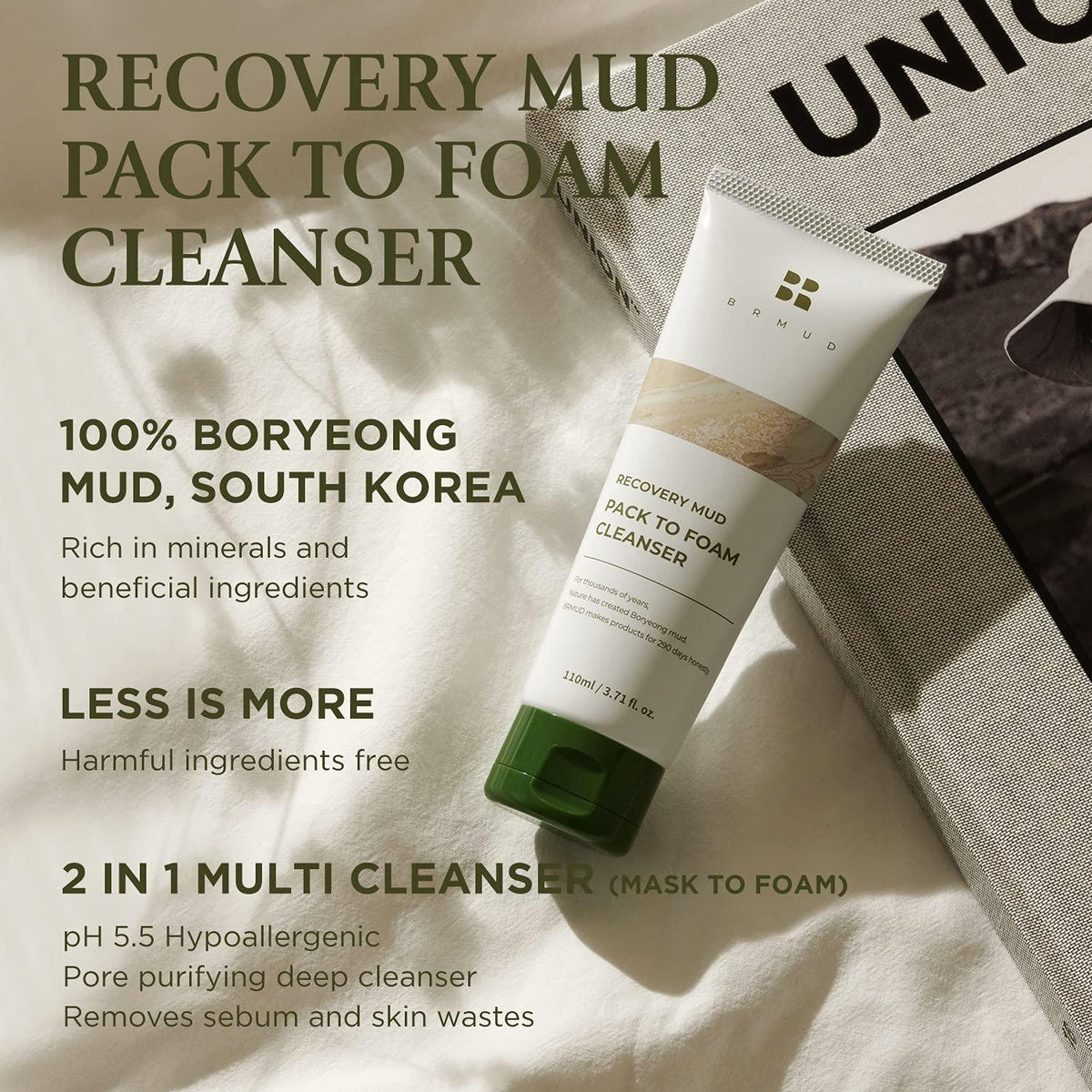 BRMUD RECOVERY MUD PACK TO FOAM CLEANSER 110ml