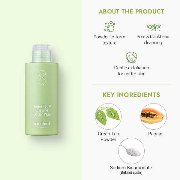 By Wishtrend Green Tea & Enzyme Powder Wash 110 g