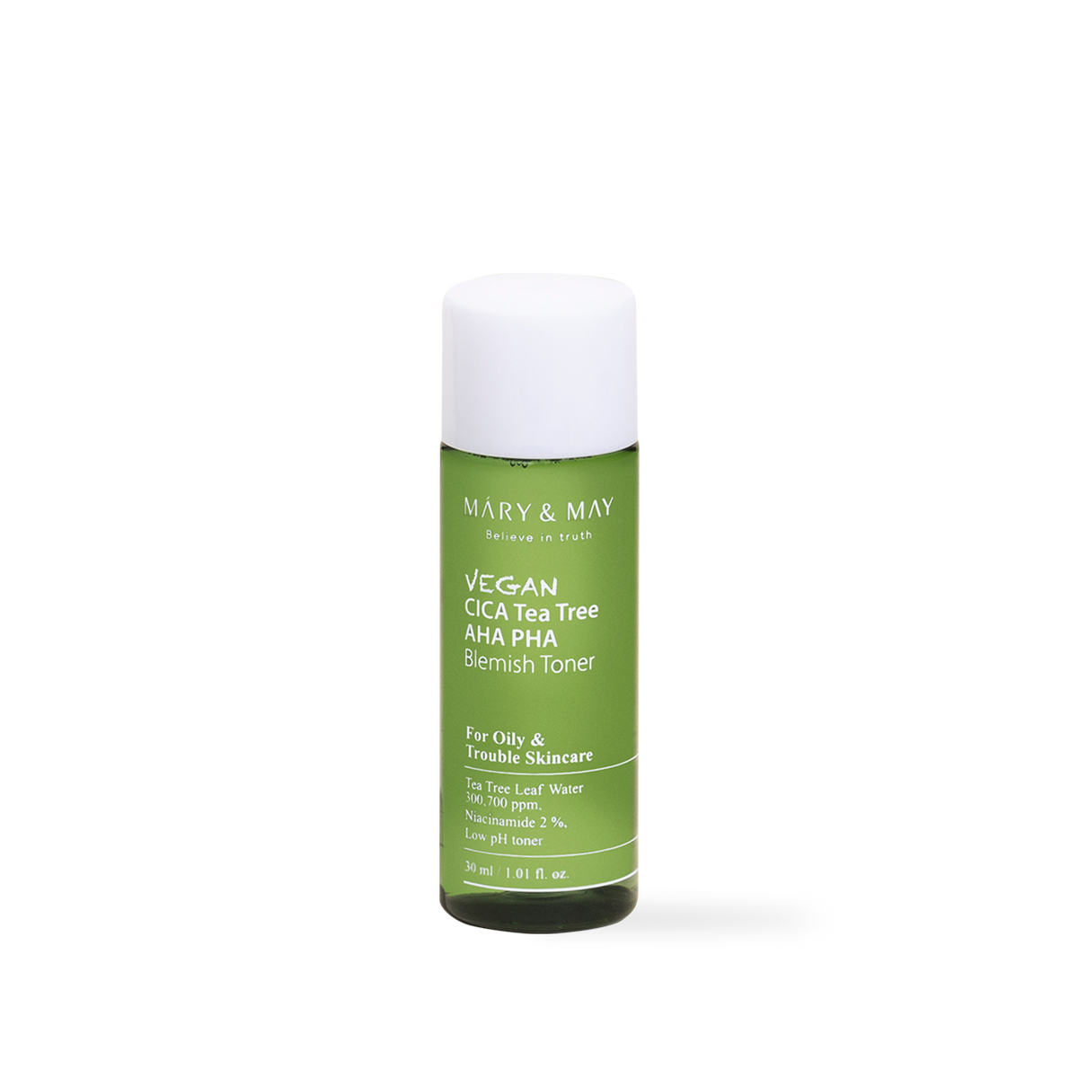 Mary&May Vegan CICA Tea Tree AHA PHA Blemish Toner - 30ml Miniature