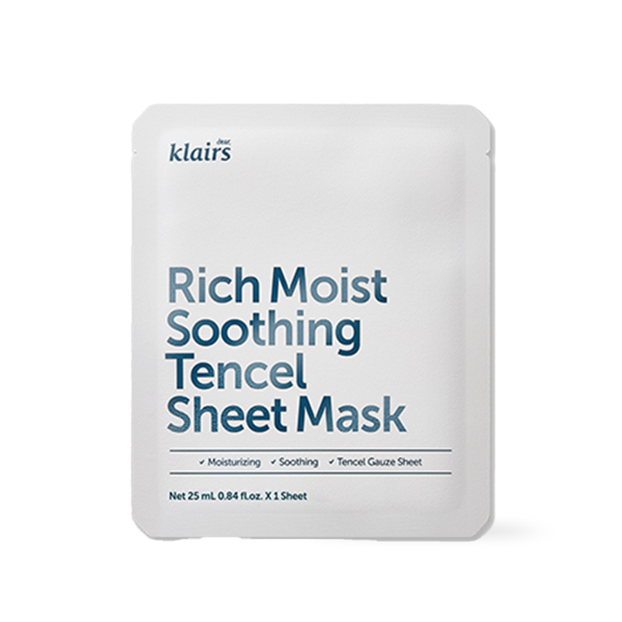 Dear, Klairs Rich Moist Soothing Tencel Sheet Mask 25ml x 10ea