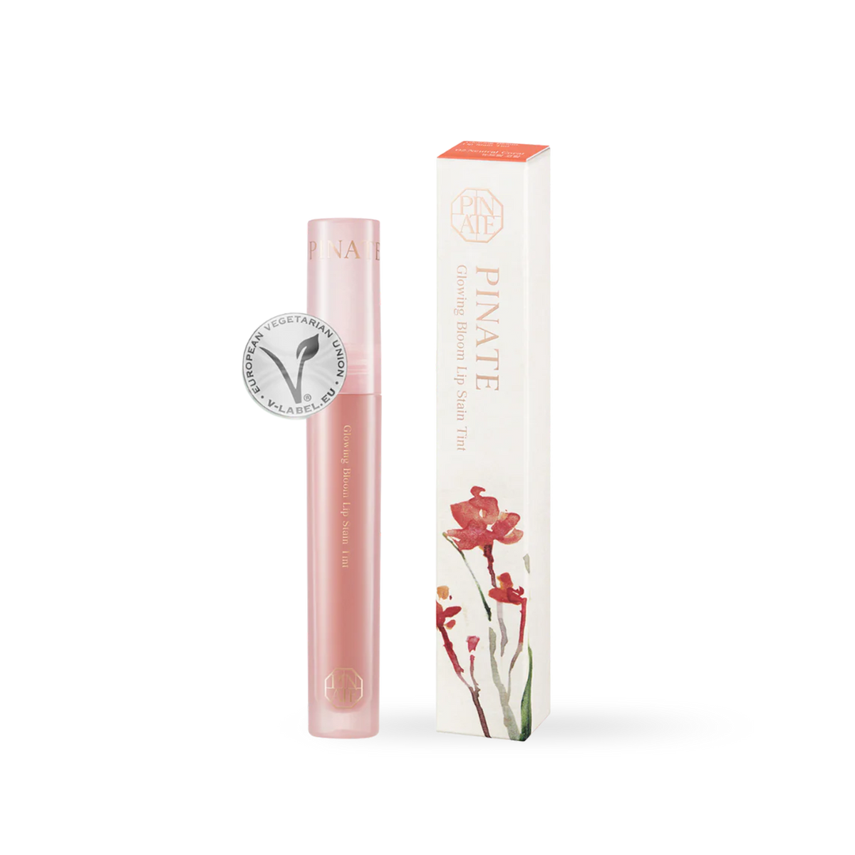 Pinate Glowing Bloom Lip Stain - 02 Neutral Coral