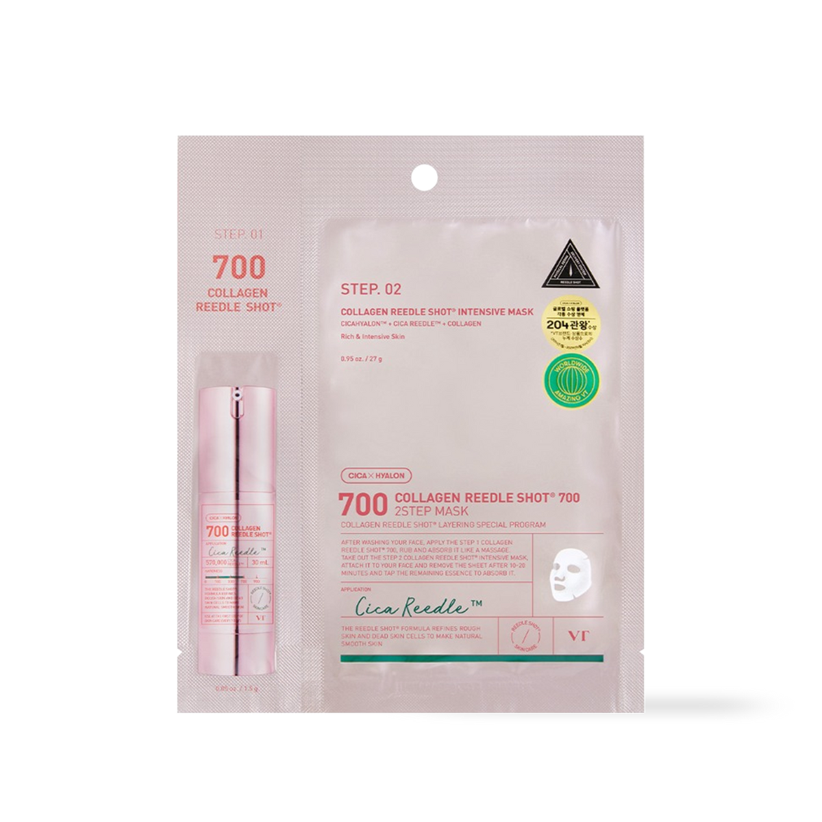 VT Cosmetics COLLAGEN Reedles Shot 700hL 2 STEP MASK