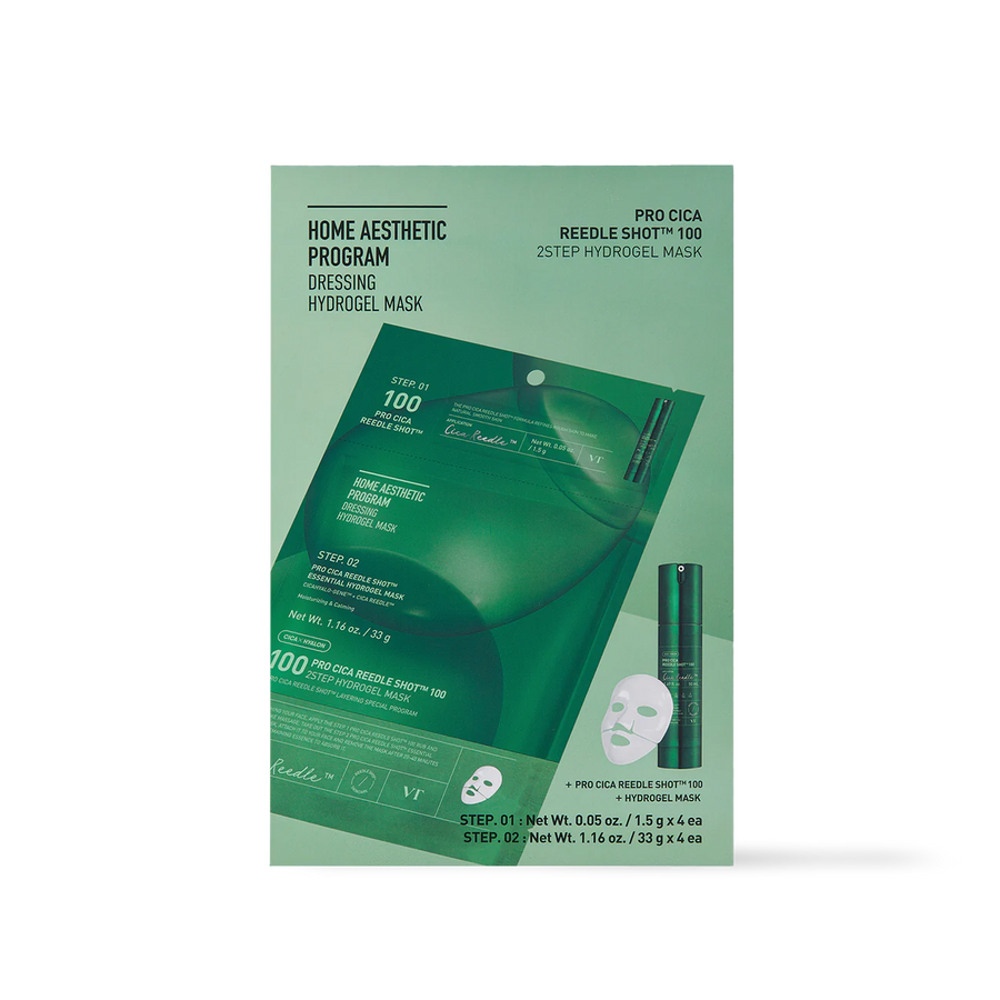 VT Cosmetics PRO CICA Reedle Shot 100 2STEP Hydrogel Mask 4ea