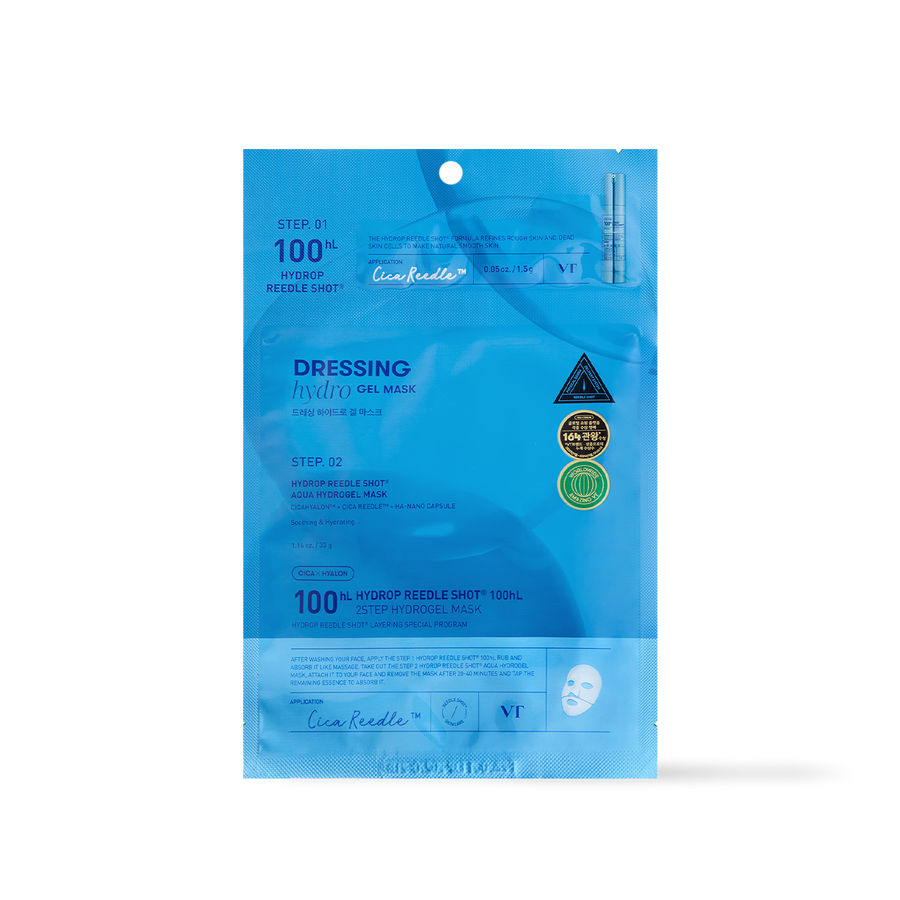 VT Cosmetics HYDROP Reedle Shot 100hl 2STEP Hydrogel Mask 1ea