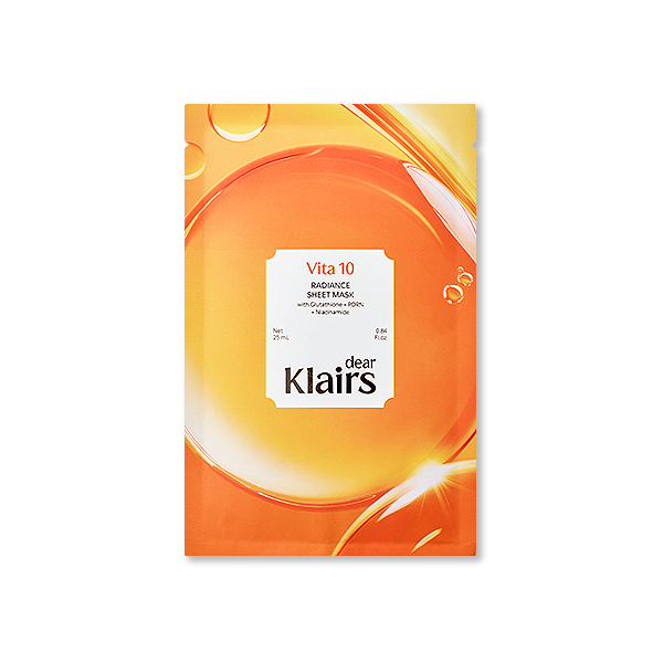 Dear, Klairs Vita 10 Radiance Sheet Mask 25 ml
