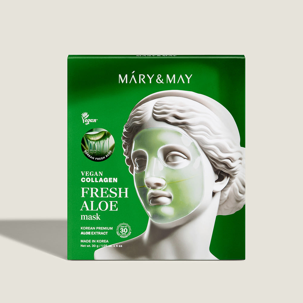 Mary&May Vegan Collagen Fresh Aloe Mask (30g x4)
