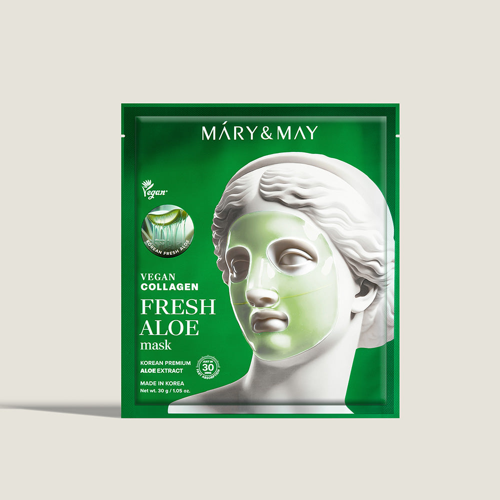 Mary&May Vegan Collagen Fresh Aloe Mask (30g x4)