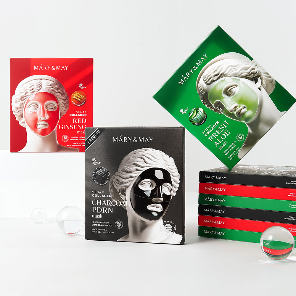 Mary&May Vegan Collagen Fresh Aloe Mask (30g x4)