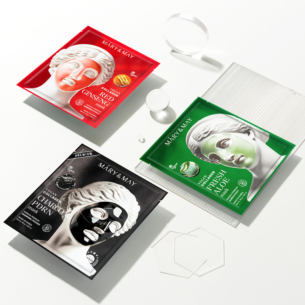 Mary&May Vegan Collagen Red Ginseng Mask (30g x4)