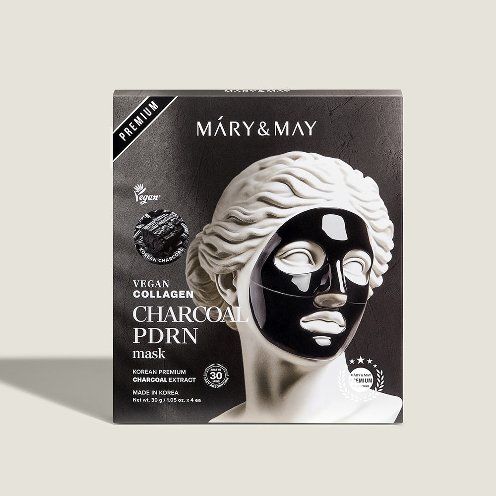 Mary&May Vegan Collagen Charcoal PDRN Mask (30g x4)