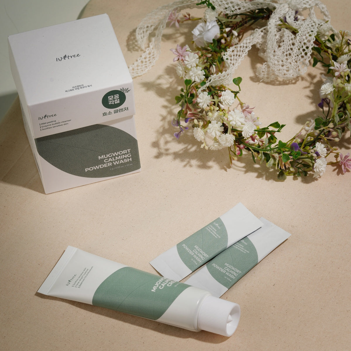 Isntree Mugwort Calming Powder Wash 1g*25ea