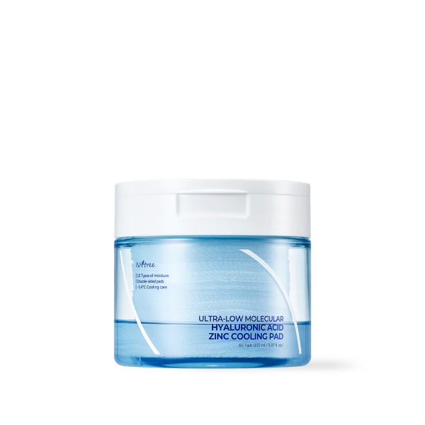 Isntree Ultra-Low Molecular Hyaluronic Acid Zinc Cooling Pad 150ml 60ea