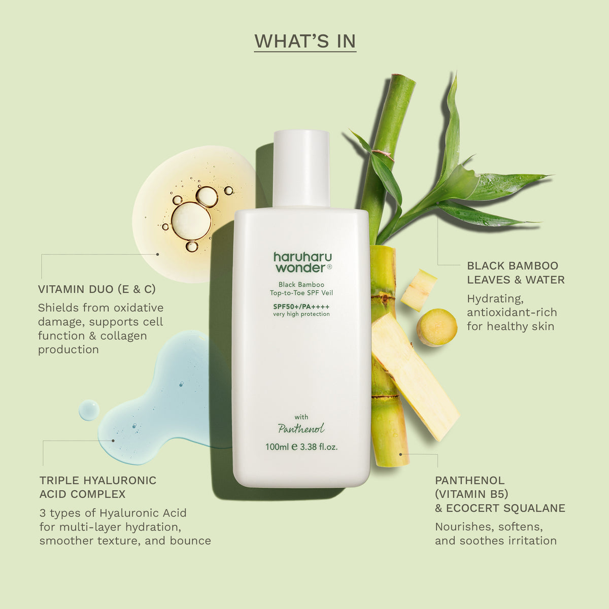 Haruharu Wonder Black Bamboo Top-to-Toe SPF Veil 100ml