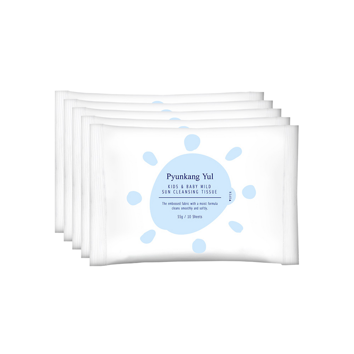 PyunkangYul Kids & Baby Mild Sun Cleansing Tissue 10ea*5