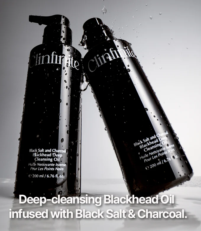 Clinfinite Black Salt & Charcoal Blackhead Deep Cleansing Oil 200ml