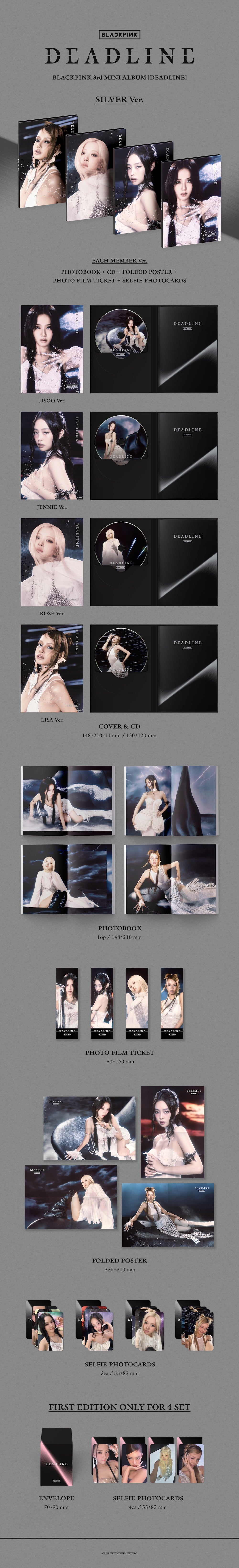BLACKPINK BLACKPINK 3rd MINI ALBUM DEADLINE SILVER Ver. - JISOO ver.