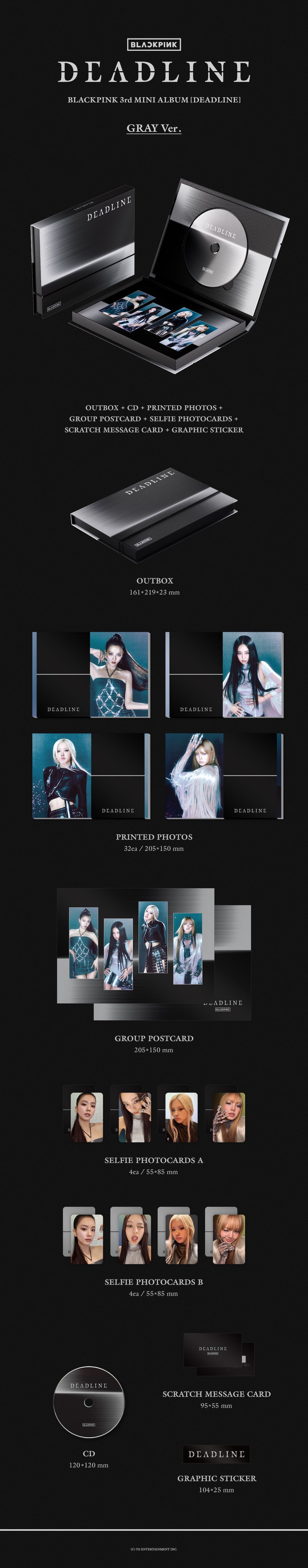 BLACKPINK BLACKPINK 3rd MINI ALBUM DEADLINE GRAY Ver.