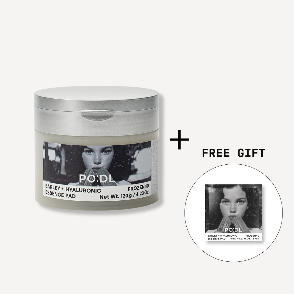 PO:DL Barley Hyaluronic Frozen40 Essence Pads (70ea) (+Special Gift)