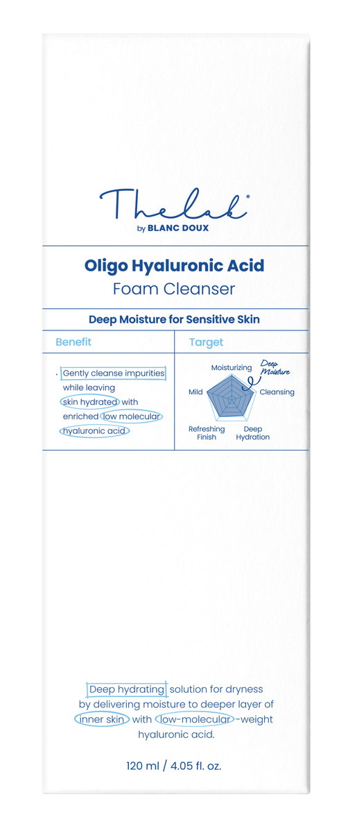 The Lab by Blanc Doux Oligo Hyaluronic Acid Foam Cleanser 120ml