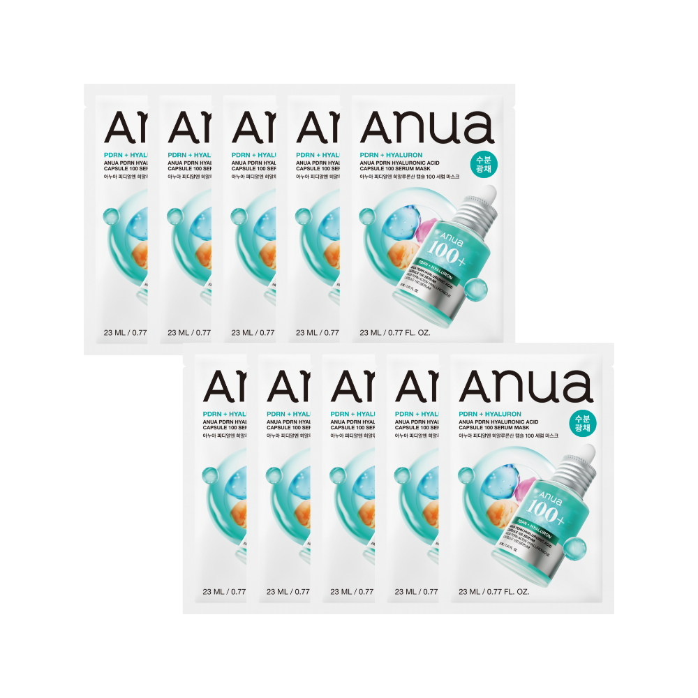 Anua PDRN Hyaluronic Capsule 100 Serum Mask 23ml*10ea