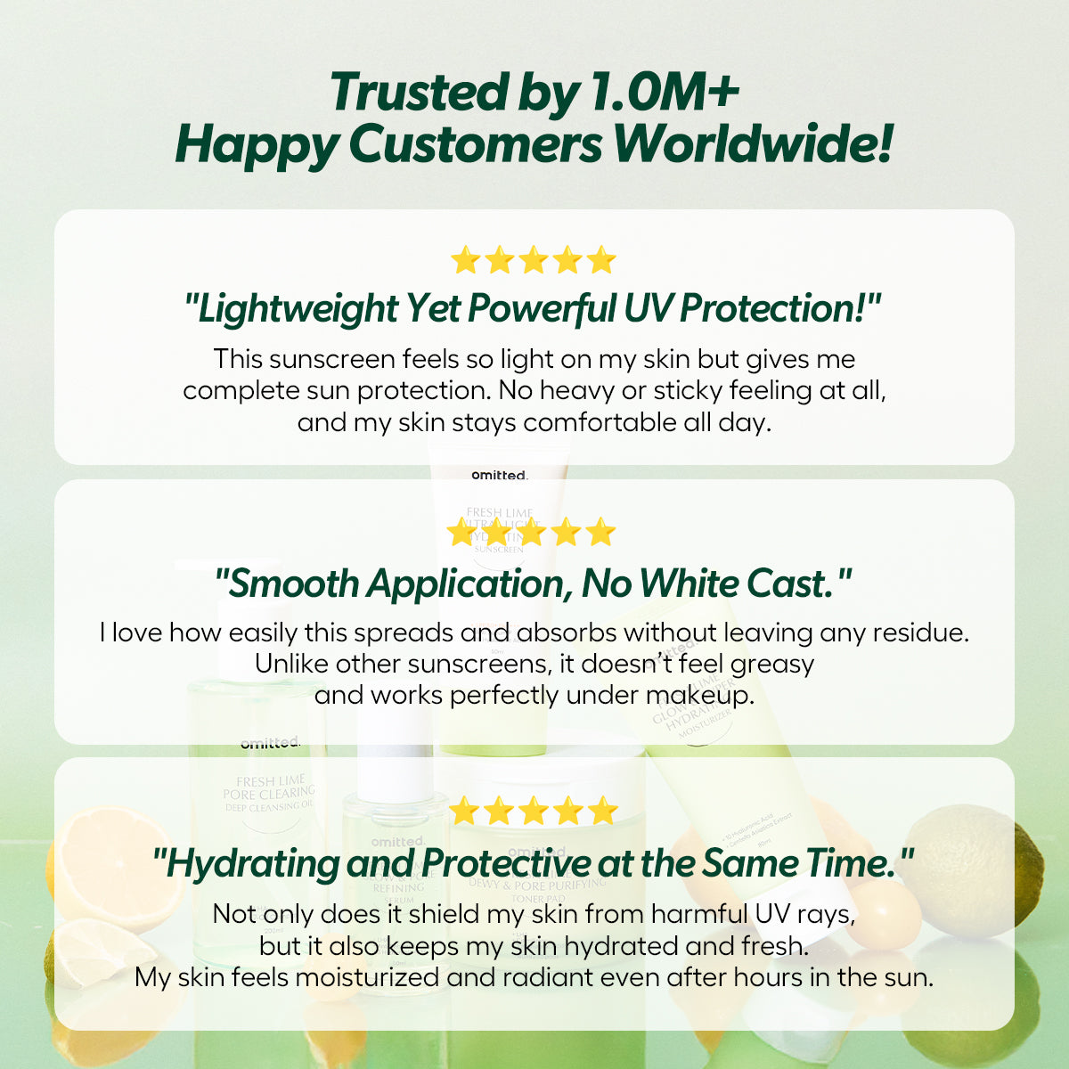 Omitted Fresh Lime Ultra-Light Hydrating Sunscreen 50ml