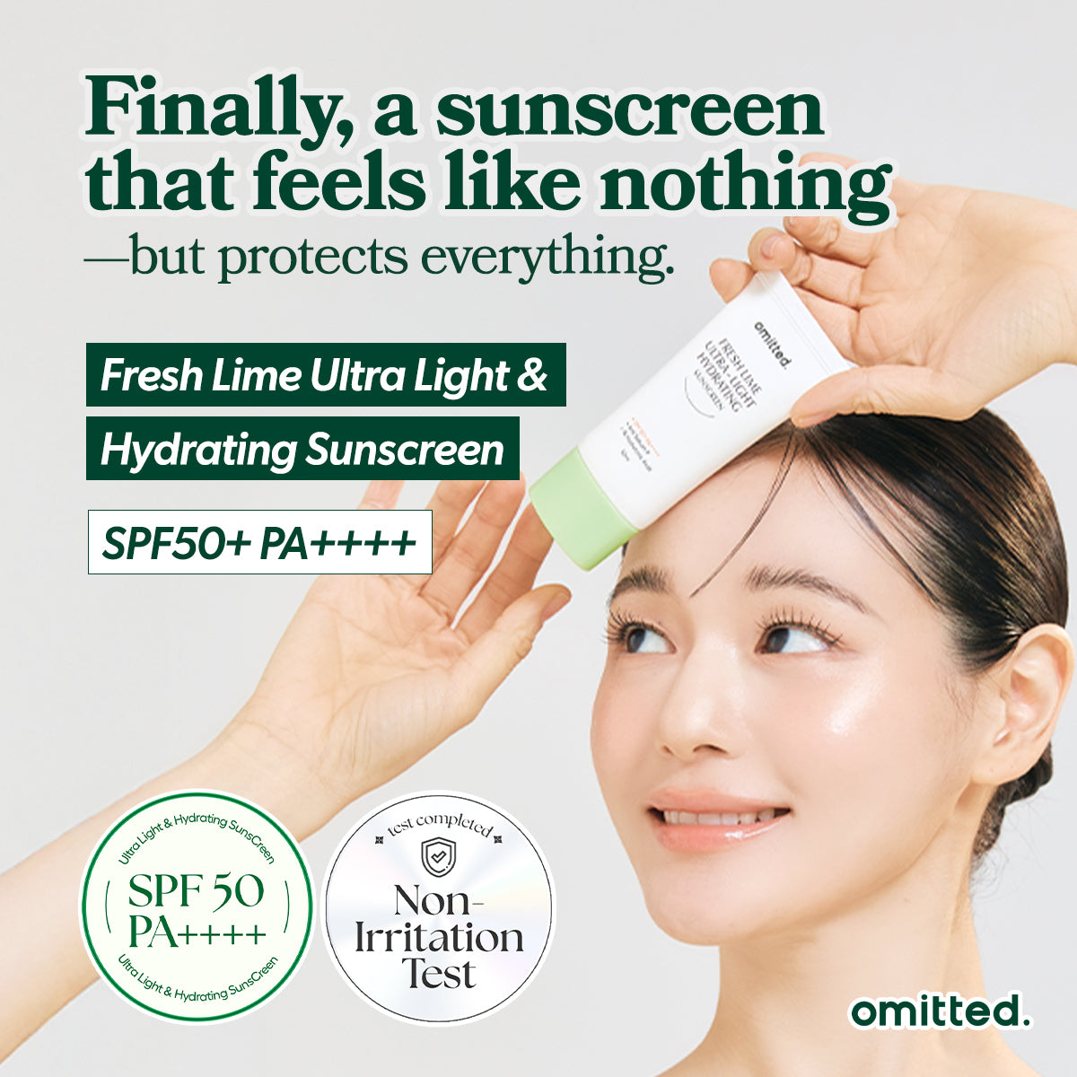 Omitted Fresh Lime Ultra-Light Hydrating Sunscreen 50ml