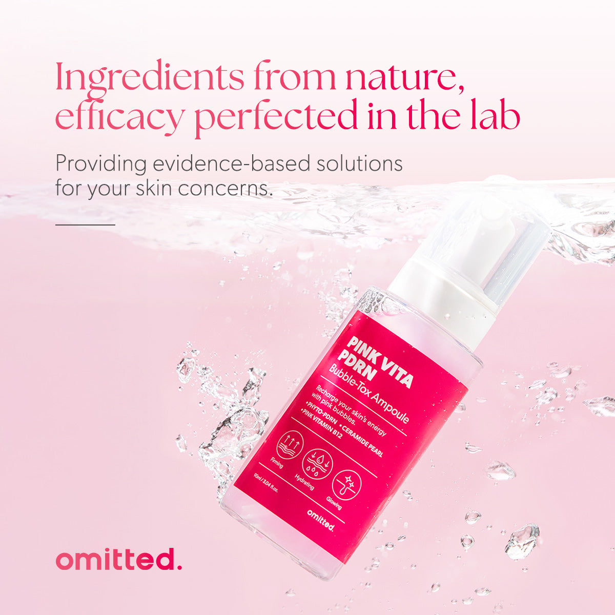 Omitted Pink Vita PDRN Bubble-Tox Ampoule 90ml