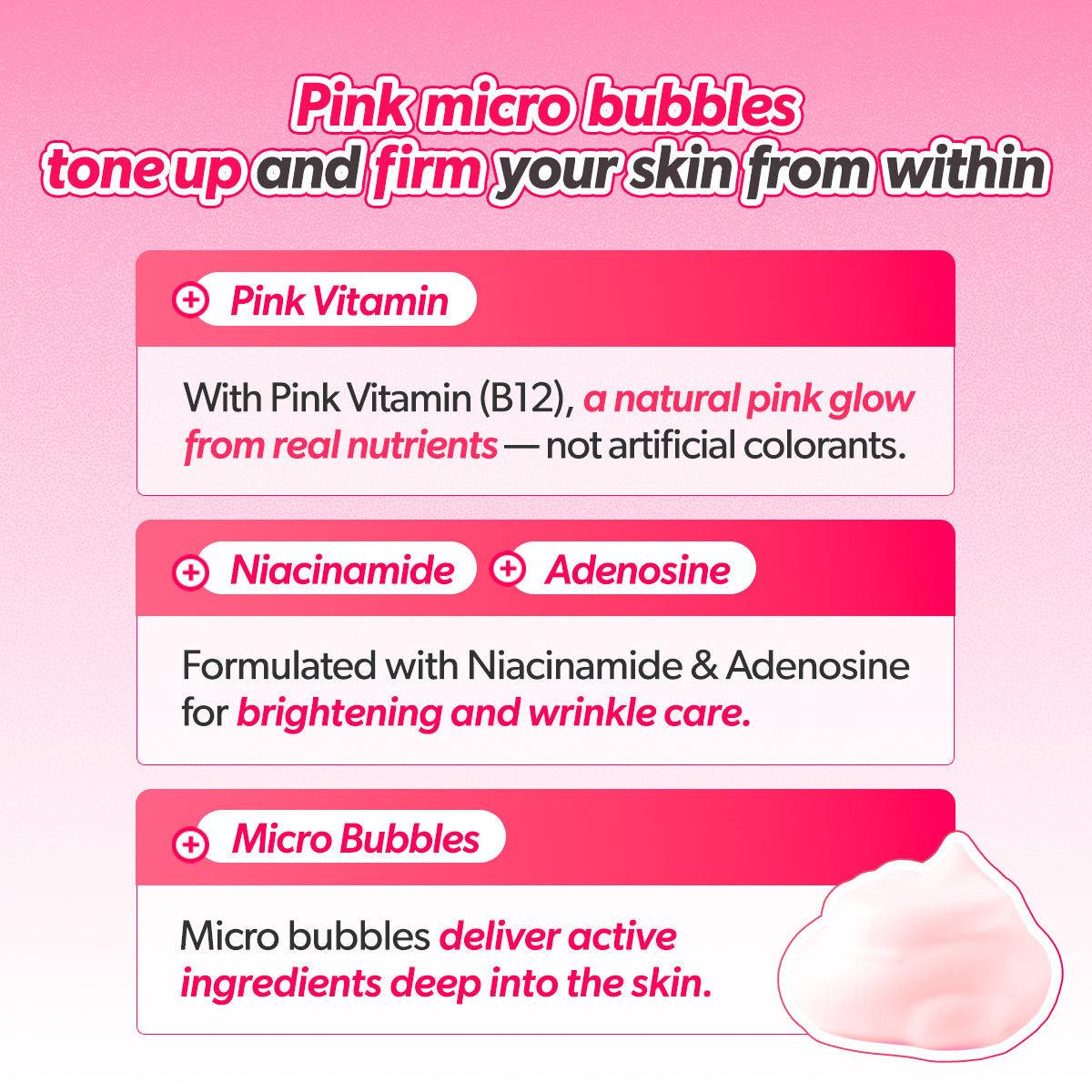 Omitted Pink Vita PDRN Bubble-Tox Ampoule 90ml