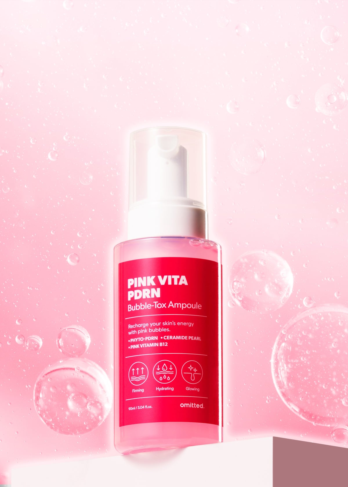 Omitted Pink Vita PDRN Bubble-Tox Ampoule 90ml
