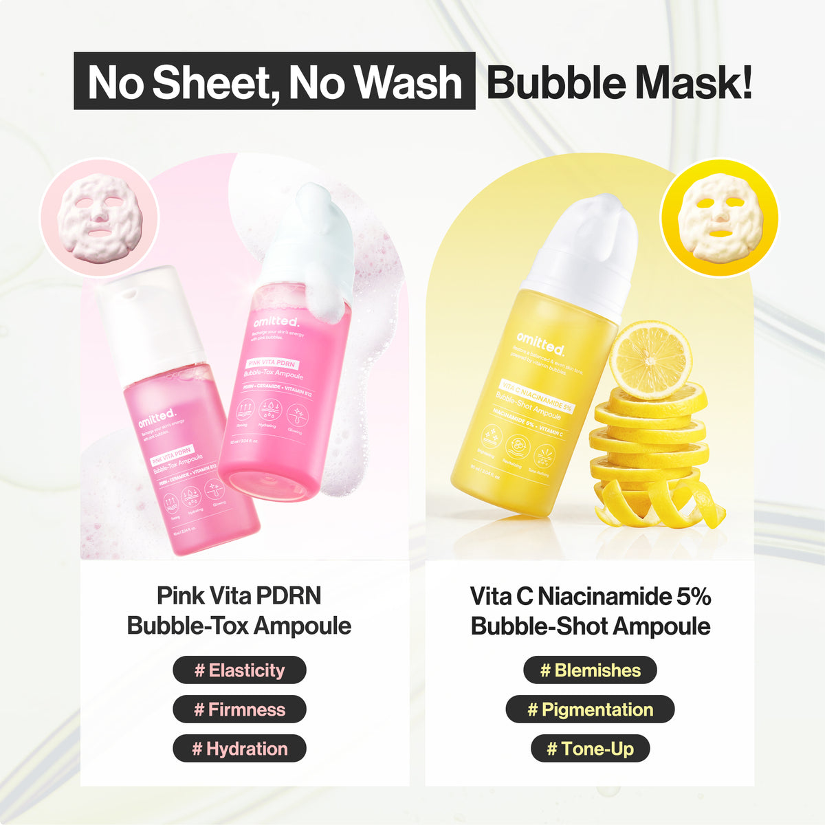 Omitted Vita C Niacinamide 5% Bubble-Shot Ampoule 90ml
