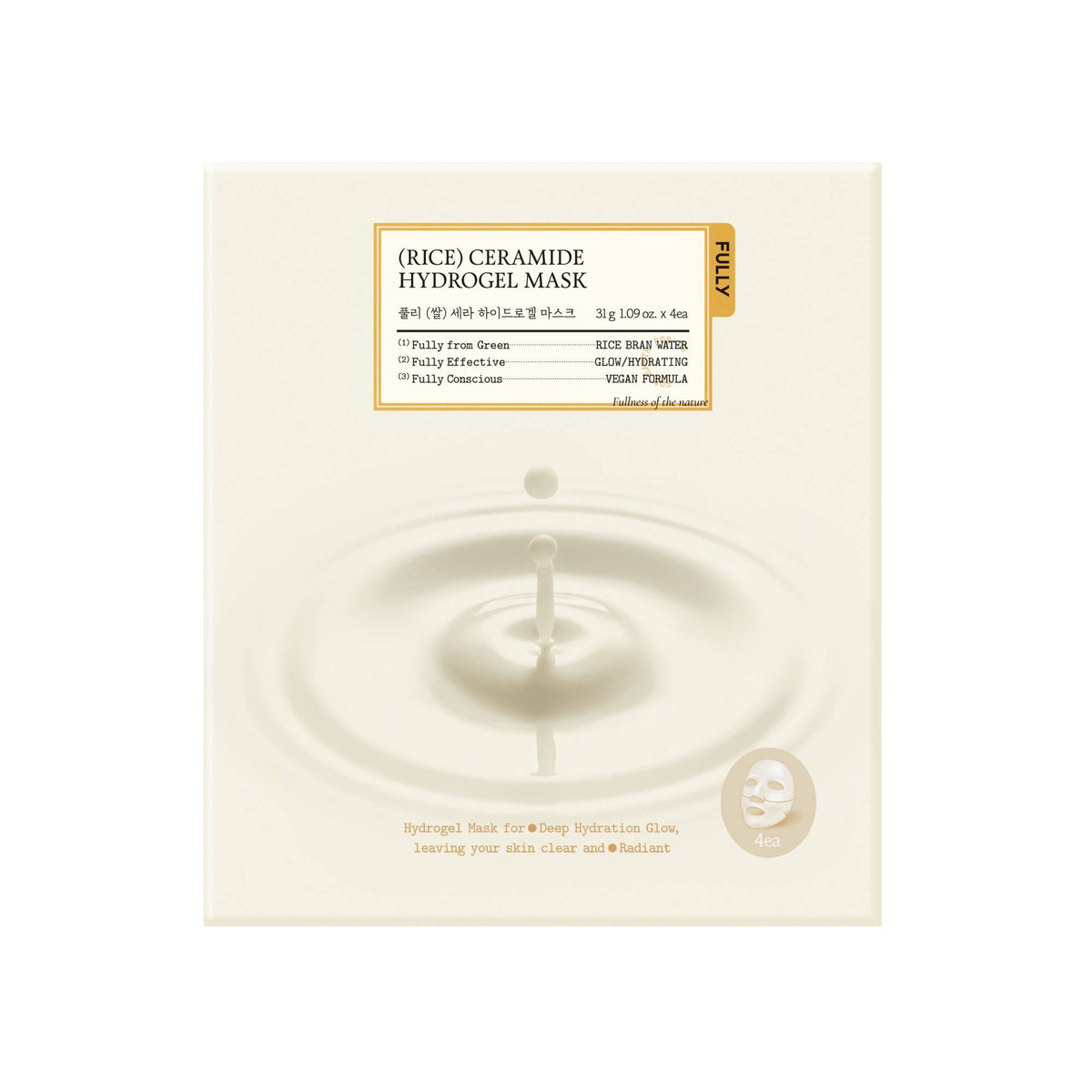FULLY Rice Ceramide Hydrogel Mask 4ea