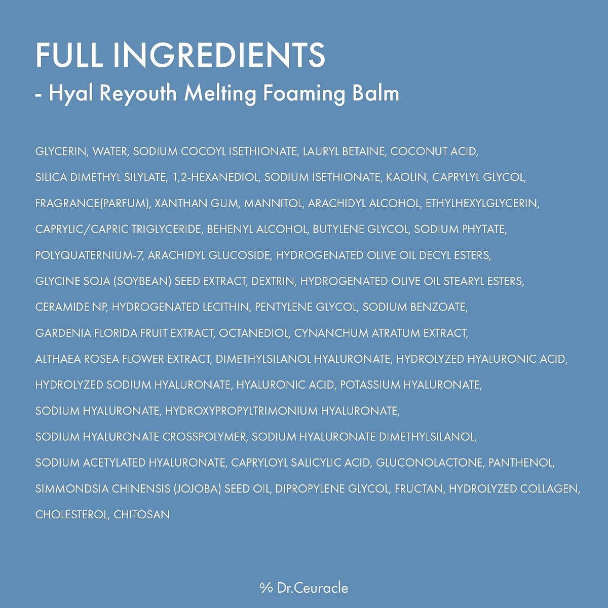 Dr. Ceuracle Hyal Reyouth Melting Foaming Balm 100ml