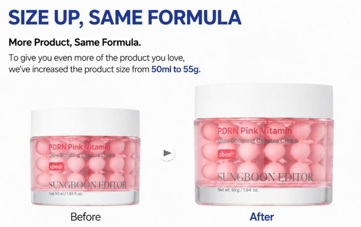 Sungboon Editor PDRN Pink Vitamin Glow Boosting Capsule Cream 55g
