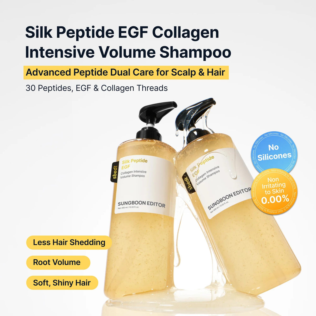 Sungboon Editor Silk Peptide EGF Collagen Intensive Volume Shampoo 400ml